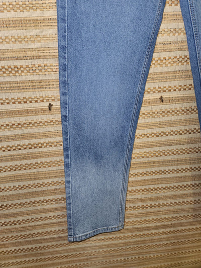 Blue High Waist Wide Leg Denim Pants