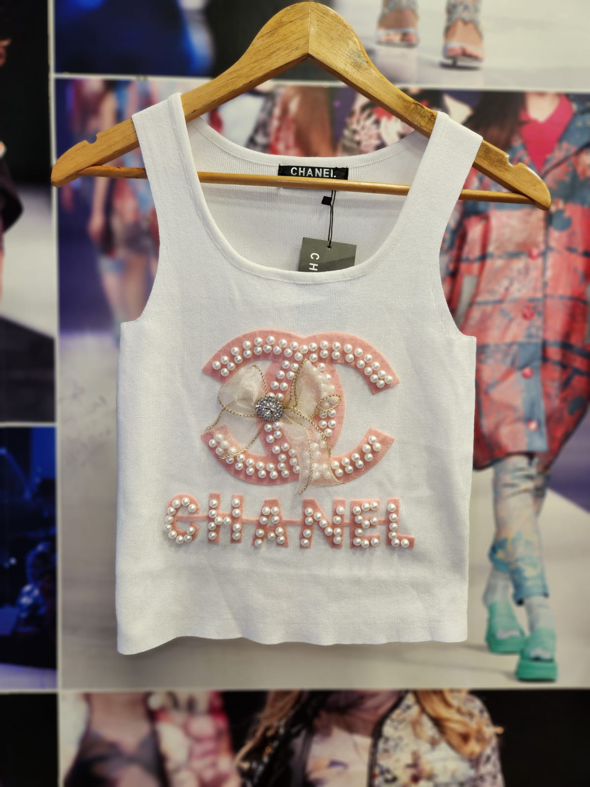 Print Sleeveless Knit Tops T Shirt