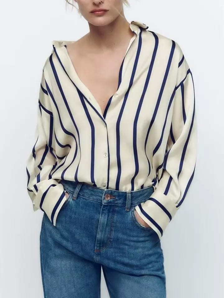 Stripe Satin Shirt