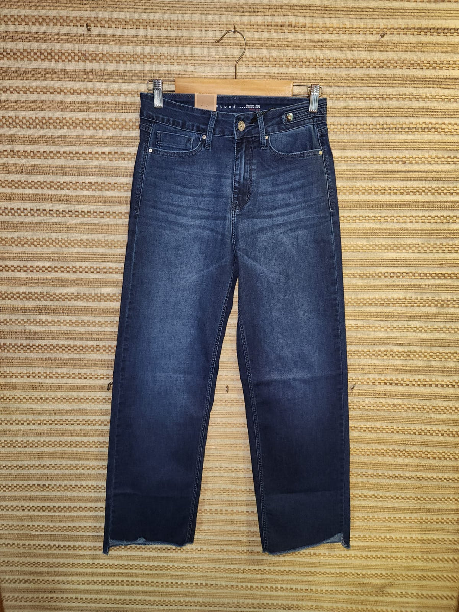 Blue High Waist Wide Leg Denim Pants