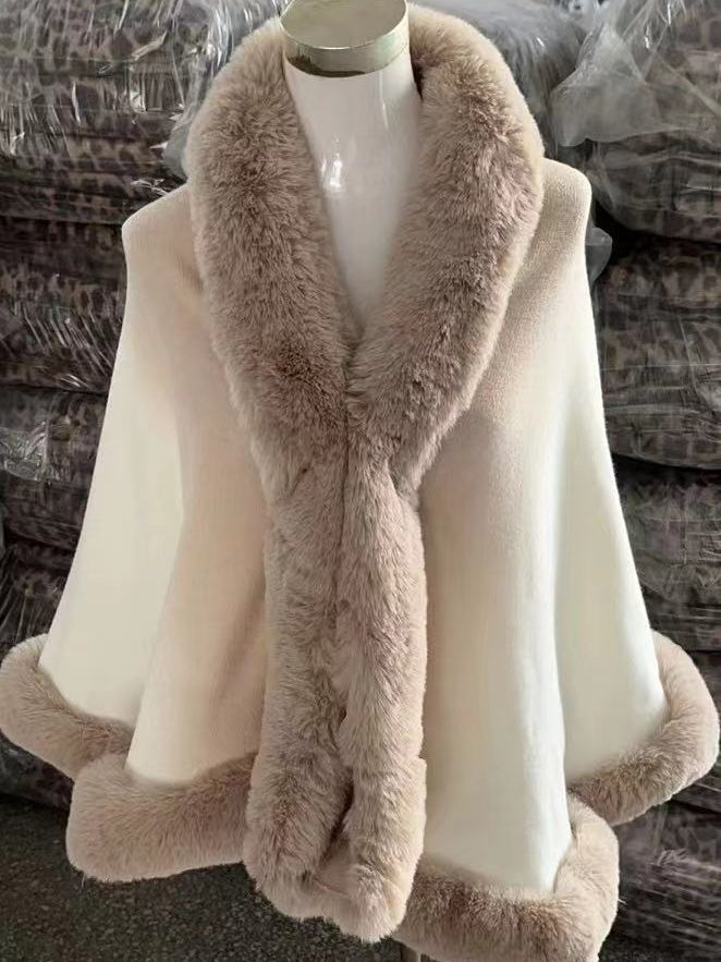 Woolen Fur Cardigan Coat