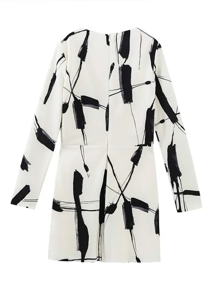 Geometric Print Short Dress